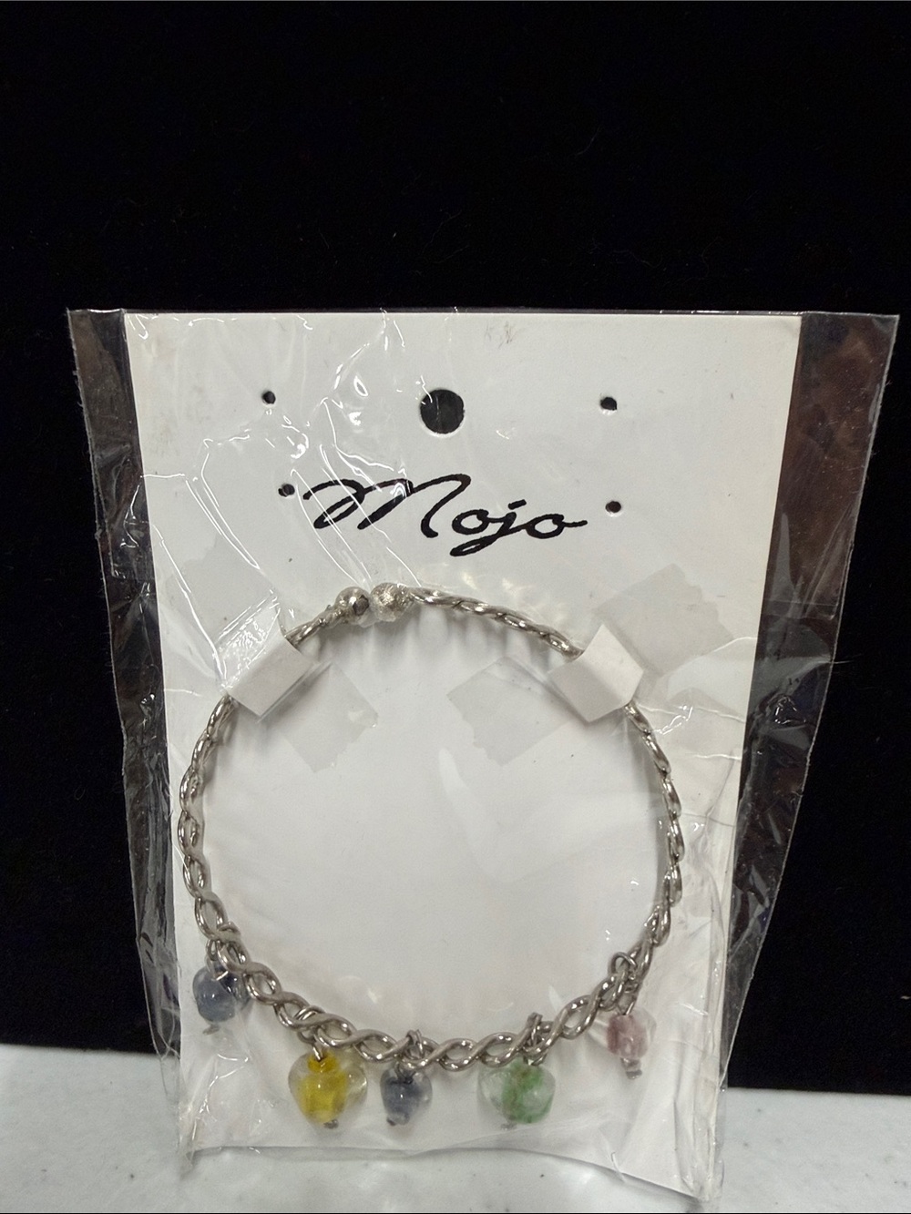 Mojo Multicolor Beaded Silver-Tone Cuff Bracelet – New Old Stock